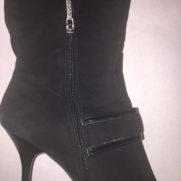 Guess Black Suede tall stilettos boots - Picture 3 of 4